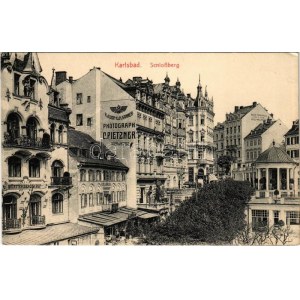 Karlovy Vary, Karlsbad; Schlossberg, Milch Trinkhalle Ceffé Tee Haus Wellington, K.u.k. Hof und K.u.k...