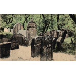 Praha, Prague; Cást starého zidovského hrbitova / old Jewish cemetery, tombs, Judaica