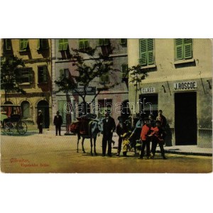 Gibraltar, Vegetables Seller, shop of J. Roscoe (EK)