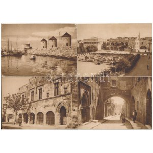 Rhodes, Rodi; 7 pre-1945 postcards in mixed quality