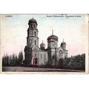 1916 Lublin, Sobór Prawoslawny / Russische Kirche / Russian Orthodox church (small tear)