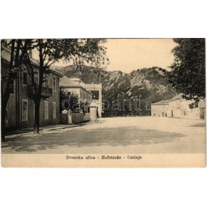 1917 Cetinje, Cettinje, Cettigne; Dvorska ulica / Hofstraße / street view, palace (EK)