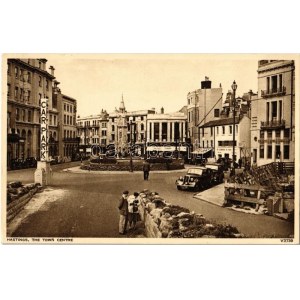 Hastings, town centre, automobiles, Car Park, shops