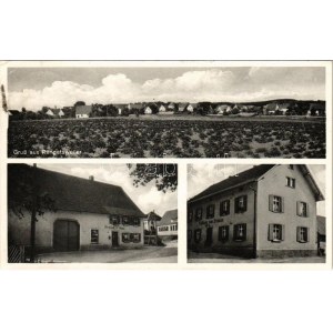 1952 Rengetsweiler (Meßkirch), Wirtschaft zur Krone, Gasthaus zum Frieden / inn, hotel, restaurant (small tear...