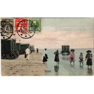 1910 Fano, spiaggia / beach. TCV card (small tear)