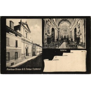 1905 Mantova, Mantua; Chiesa di S. Teresa, Esterno, Interno / church interior