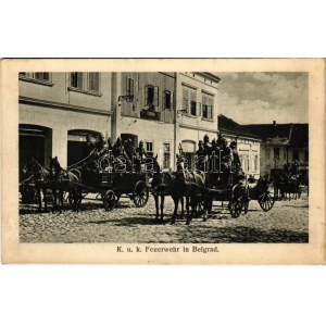 1917 Belgrade, Beograd; K.u.k. Feuerwehr / Austro-Hungarian military fire brigade, firefighters + K.u.k...