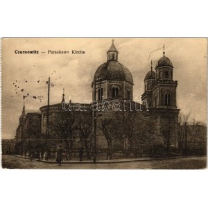 1918 Chernivtsi, Czernowitz, Cernauti, Csernyivci (Bukovina); Paraskewe Kirche / Orthodox church + K.u.K...