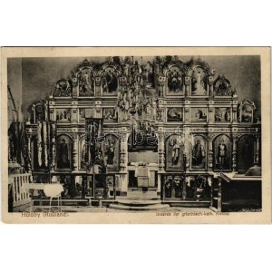 1918 Holoby, Inneres der griechisch-kath. Kirche / Greek Catholic church, interior
