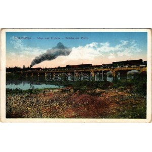 1916 Kolomyia, Kolomyja, Kolomyya, Kolomea; Most nad Prutem / Brücke am Pruth / railway bridge on Prut river...