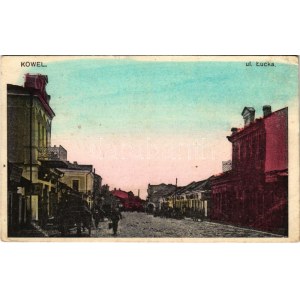 1916 Kovel, Kowel; Ul. Lucka / street view, shops (EK)