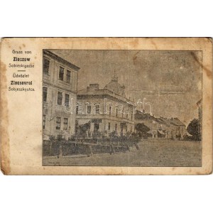 1915 Zolochiv, Zloczów, Zlocsov; Sobieskigasse / Sobjeszky utca / street (EB)