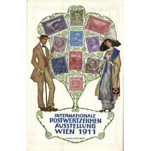 1911 Wien, Internationale Postwertzeichen Ausstellung / International postage stamp exhibition in Vienna...