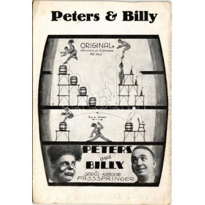 Peters & Billy Seriös Komische Fassspringer. Original Springen au 2 Personen 142 Kilo / Cirkuszi akrobaták, hordóugrás ...
