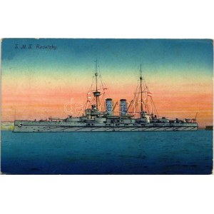 1916 SMS Radetzky az Osztrák-Magyar Haditengerészet Radetzky-osztályú csatahajója / K.u.K. Kriegsmarine / WWI Austro...