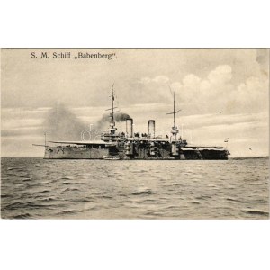 SMS Babenberg az Osztrák-Magyar Haditengerészet Habsburg-osztályú pre-dreadnought csatahajója / K.u.K...