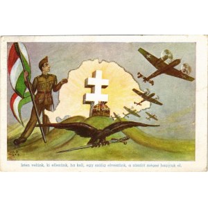 1943 Isten velünk, ki ellenünk, ha kell, egy szálig elveszünk, a zászlót mégse hagyjuk el. Tóth Dezső kiadása ...