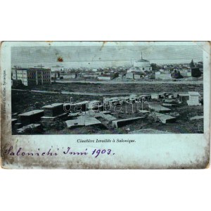 1903 Thessaloniki, Saloniki, Salonica, Salonique; Izraelita (zsidó) temető, Judaika / Cimetiere Israelite ...