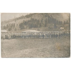 1918 Osztrák-magyar rohamzászlóalj katonái az olasz fronton tavasszal / K.u.k. Sturmbaon / WWI Austro...