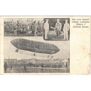 Der erste österreichische Lenkballon Estaric I. Gebrüder Renner / The first Austrian hot air balloon Estaric I. (EK...