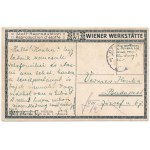Stoff-Reproduktion. B.K.W.I. Wiener Werkstätte Serie K. Stoffmuster-Entwurf von L. Fochler. Art Nouveau (EK...