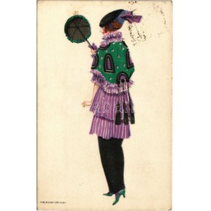1919 Fashion lady. B.K.W.I. 188-5. s: Mela Koehler