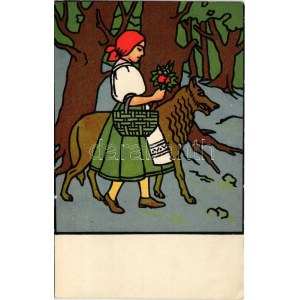 Az OMK Iparművészeti Iskola kiadása / Ungarische Werkstätte / Hungarian art postcard (EK)