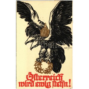 1916 Österreich wird ewig stehn! Deutsche Schulverein Karte Nr. 768. / Ausztria örökké állni fog...