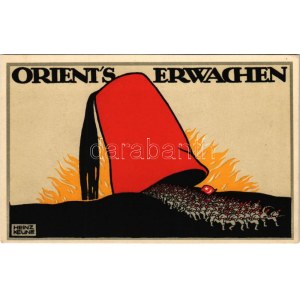 Orient's erwachen. Künstler-Kriegs-Postkarte No. 1. von J.C. König & Ebhardt / Turkish awakening...