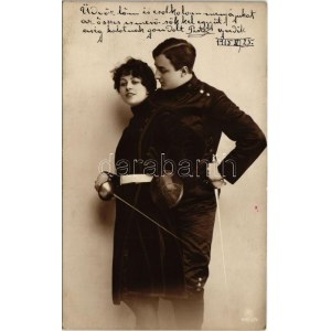 1915 Vívó pár / Fencing couple