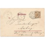 1899 (Vorläufer) Gut Heil! Deutsche Turner-Postkarte / Német Tornaegylet szecessziós képeslapja ...