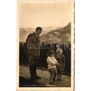 1939 Sie hat dem Führer die Hand geben dürfen / Adolf Hitler with children 1939 Reichsgärtenschau Stuttgart So...