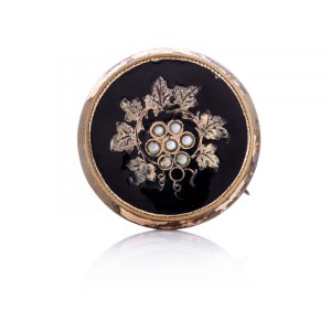 Brooch with floral motif, second half of 19th century.