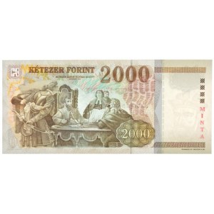 1998. 2000Ft MINTA felülnyomással, CA 0000069 sorszámmal T:I / Hungary 1998. 2000 Forint with MINTA (SPECIMEN)...