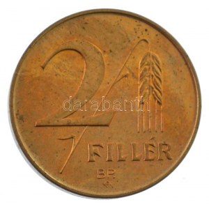 1947. 2f tombak rozettás Artex utánveret műanyag kapszulában T:1,1- / Hungary 1947. 2 Fillér Cu-Zn ...