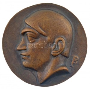 Pátzay Pál (1896-1979) DN Ady kétoldalas, öntött bronz plakett (~83-84mm) T:2 / Hungary ND Endre Ady two...