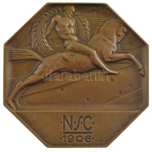 Göröntsér Greff Lajos (1888-1976) ~1920. NSC (Nemzeti Sport Club) 1906 nyolcszögletű bronz lovassport plakett ...