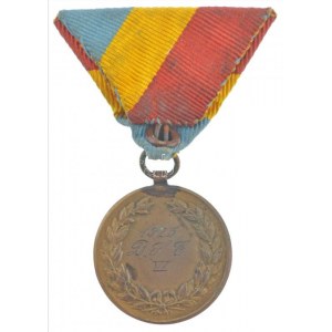 1925. 1925. BSE VI. kétoldalas bronz emlékérem mellszalagon (29mm) T:1- patina / Hungary 1925. 1925. BSE VI. two...