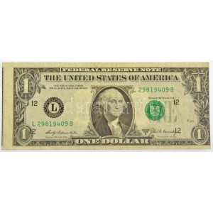 Amerikai Egyesült Államok 1971. (1969B) 1$ látványosan eltolódott nyomathibával. John Connally ...