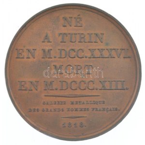 Franciaország 1818. Joseph Louis Lagrange bronz emlékérem. Szign.: Donadio (41mm) T:1- / France 1818. ...