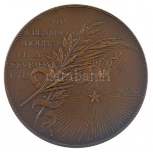 Franciaország 1884. Victor Hugo / Né a Besancon (doubs) le 26 Février 1802 kétoldalas bronz emlékérem...