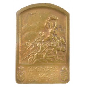 Osztrák-Magyar Monarchia 1915. Isonzó-hadsereg 1915 bronz sapkajelvény, hátoldalán G. HERRMANN WIEN III. HAUPSTR. 81...