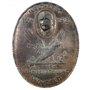 Osztrák-Magyar Monarchia 1916. Woyrsch hadseregcsoport - Világháború 1914-1916 Zn sapkajelvény (41x32mm) T:1- Austro...