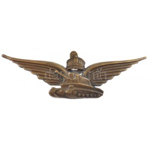 1942-1944. Páncélgépágyús jelvény bronz gyorsfegyvernem csapatnemjelvénye (30x90mm) T:2 / Hungary 1944. Anti...