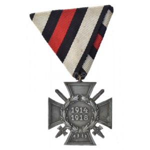 Német 3. Birodalom 1934. Frontharcos Becsületkereszt 1914-1918 hadifém kitüntetés háromszög mellszalagon T:2 ...