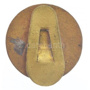 ~1930. Zománcozott bronz zsidó cserkész gomblyukjelvény (18mm) T:2 kis zománchiba / ~1930...