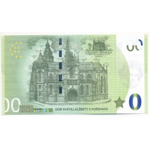 2021. 0E szuvenír bankjegy A kassai Szent Erzsébet-székesegyház T:I Slovakia 2021. 0 Euro souvenir banknote The St...