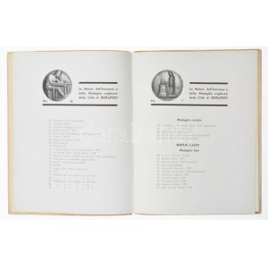 Catalogo della mostra ella medaglia moderna Ungherese e delle incisioni di Budapest az 1940-ben...