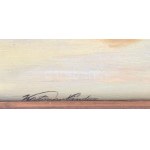 Katona Nándor (1864-1932): Tátrai táj. Olaj, fa, jelezve balra lent. Dekoratív, sérült fakeretben. 40x50 cm ...