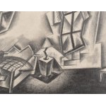 Kaesz Gyula (1897-1967): Art-Deco díszletterv a Karván-színház August Stramm: Ébredés c. darabjához, ceruza, papír...